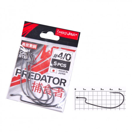 Kabliukai ofsetiniai Lucky John Predator LJH345