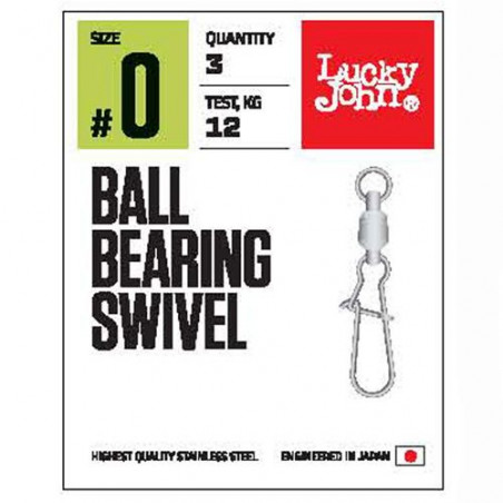 Suktukas su karabinu Lucky John Pro Ball Bearing Swivel