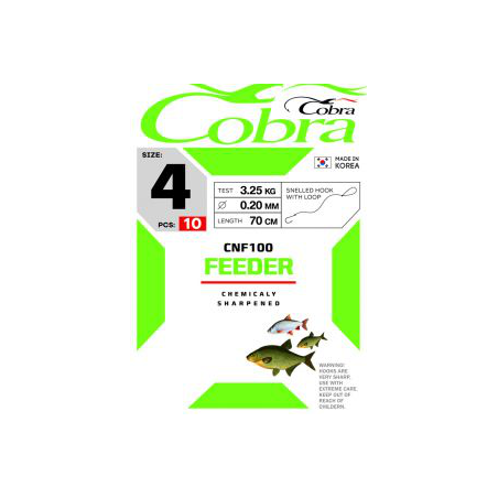 Kabliukai su pavadėliu Cobra Feeder 70 cm