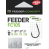 Kabliukai su pavadėliu Feeder Concept FC105 70cm