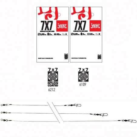 Pavadėlis Lucky John Pro 7x7 Coated 9 kg