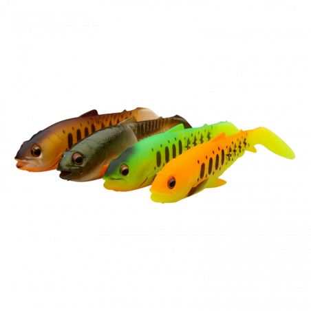 Rinkinys Savage Gear Craft Cannibal Paddletail 10.5cm, 12g Dark/W 4vnt