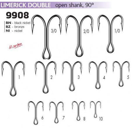 Kabliukai VMC 9908 BZ DVIŠAKIAI 100vnt