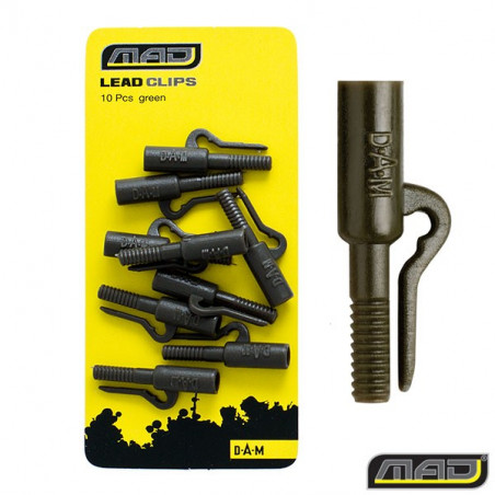 Svarelio tvirtinimai MAD Lead Clips green 10vnt