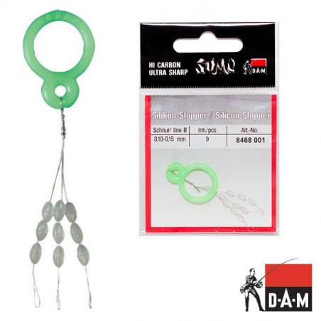 Silikoniniai stopmazgiai DAM 0,10 - 0,15 mm 9 vnt.