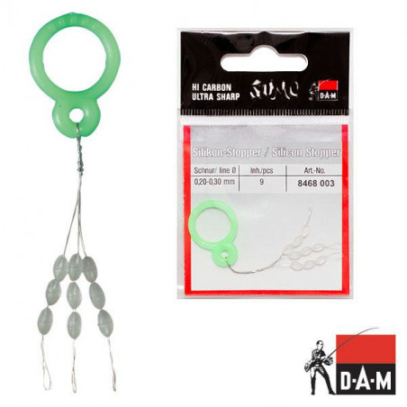 Silikoniniai stopmazgiai DAM 0,10 - 0,15 mm 9 vnt.