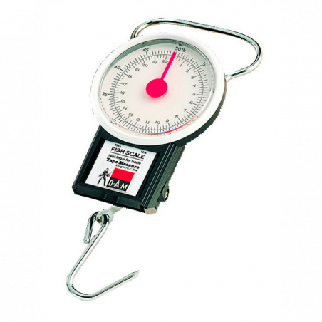 Svarstyklės DAM FISH SCALE 22kg  su 1m matavimo juosta